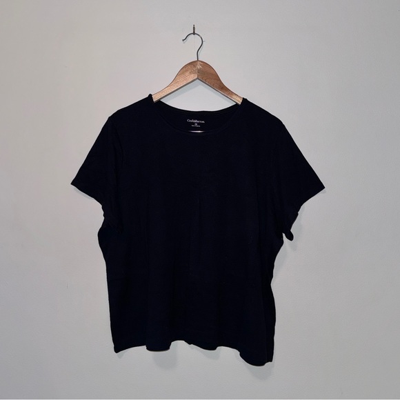 Women’s Croft & Barrow US 2X Black Classic Everyday Tee - Picture 2 of 4